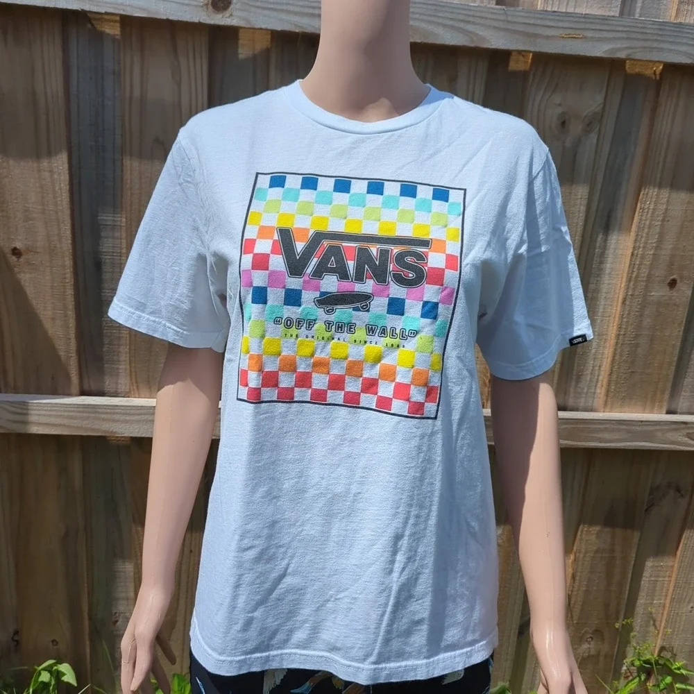 VANS OFF THE WALL rainbow‎ Skateboard Shirt XL kids